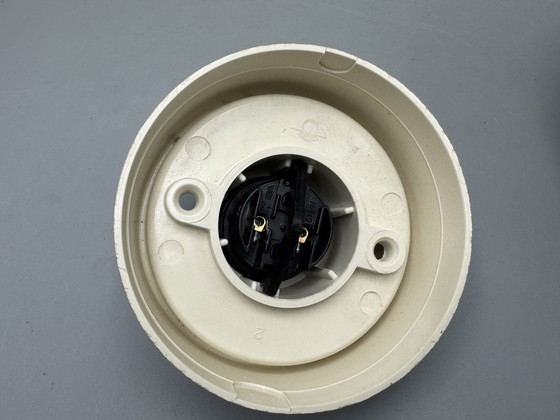 Image 1 of Lampada da soffitto vintage verde opalino con effetto marmo: un'attrazione retrò suggestiva