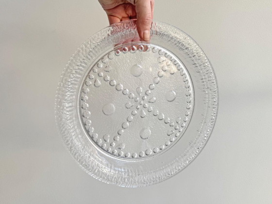 1x Large Vintage Scandinavian Glass Serving Dish – Tableware (photo 4 of 6)