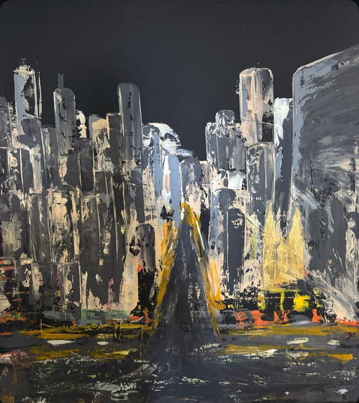 NYC, 5th Ave......100x120 cm Technique mixte sur toile