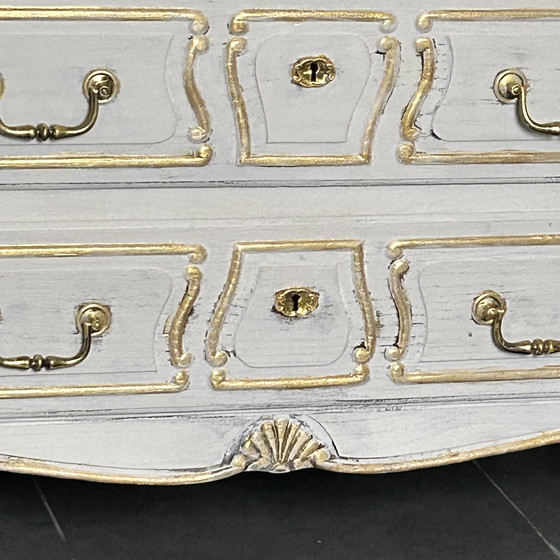Image 1 of Country Dresser Color is Matt Off-white and Gold