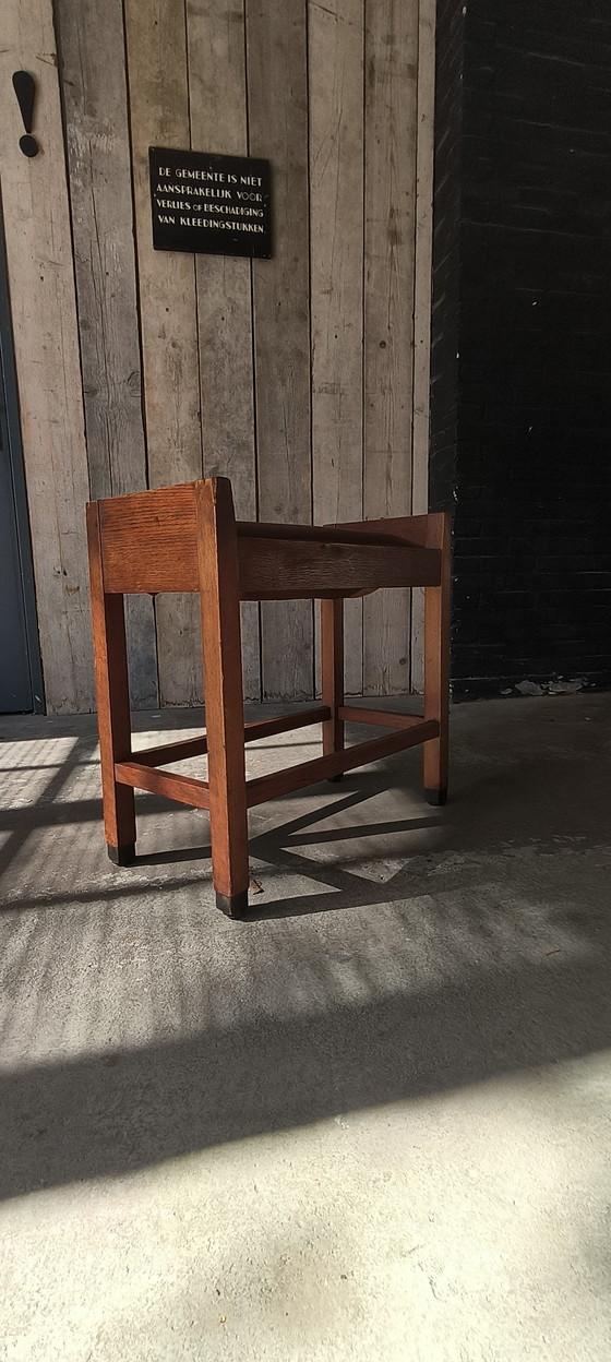 Image 1 of Hague Amsterdam School 1920s Art Deco New Objectivity stool piano stool