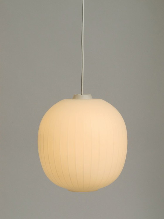 Image 1 of Rare et magnifique suspension en verre Aloys Gangkofner, modèle Bologna, par Peill & Putzler, milieu du siècle