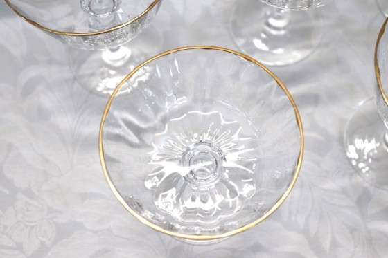 Image 1 of Verres à champagne en verre soufflé de Murano, signés Nason & Moretti, avec étiquette d'origine, lot de 12