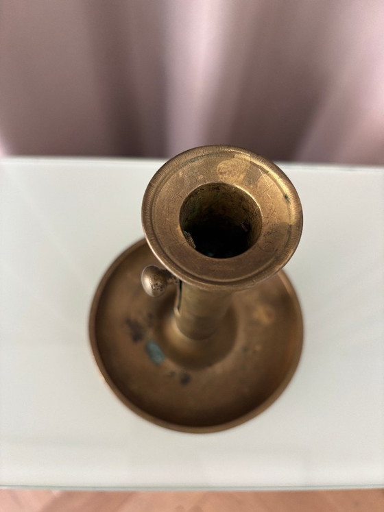 Vintage verstelbare messing kandelaar – Artisan, Kandelaars en kaarsen, Metal (photo 5 of 13)