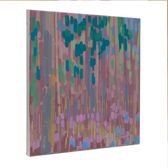 Image 1 of Malerei Winterende, handgemaltes Unikat, Natur, Landschaftsmalerei, Acrylmalerei 40x40cm