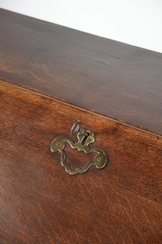 Image 1 of Secrétaire anglais ancien du XVIIIe siècle en chêne