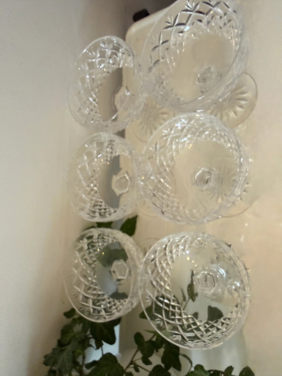 Set of 6 cut crystal coupe champagne glasses – Glass & Decanter, Vintage (photo 4 of 6)