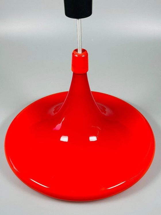 Image 1 of Plafonnier UFO des années 60-70, lampe suspendue en verre de Doria Leuchten, Space Age