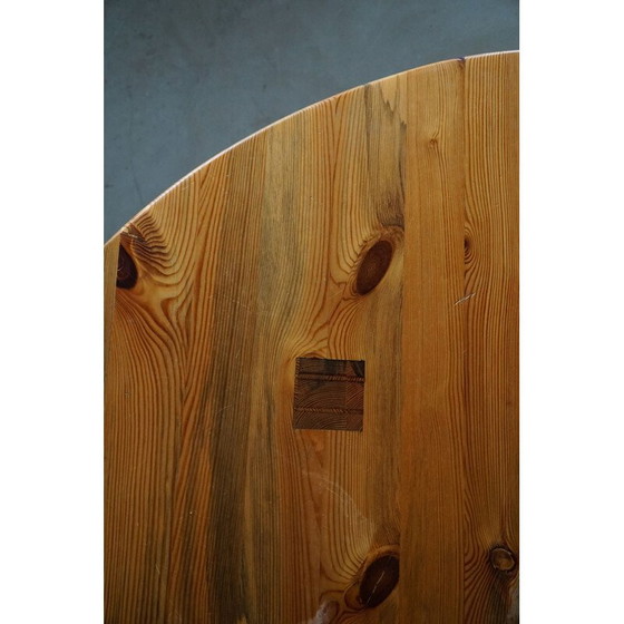 Image 1 of Vintage round dining table in solid pine by Sven Larsson, 1960s