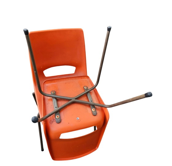 4 x Philippus Potter stacking chairs for Ahrend / Moulded seat / 1970s – Folding chairs (photo 2 of 14)
