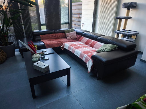 Ecksofa aus Leder, Chateau d'Ax