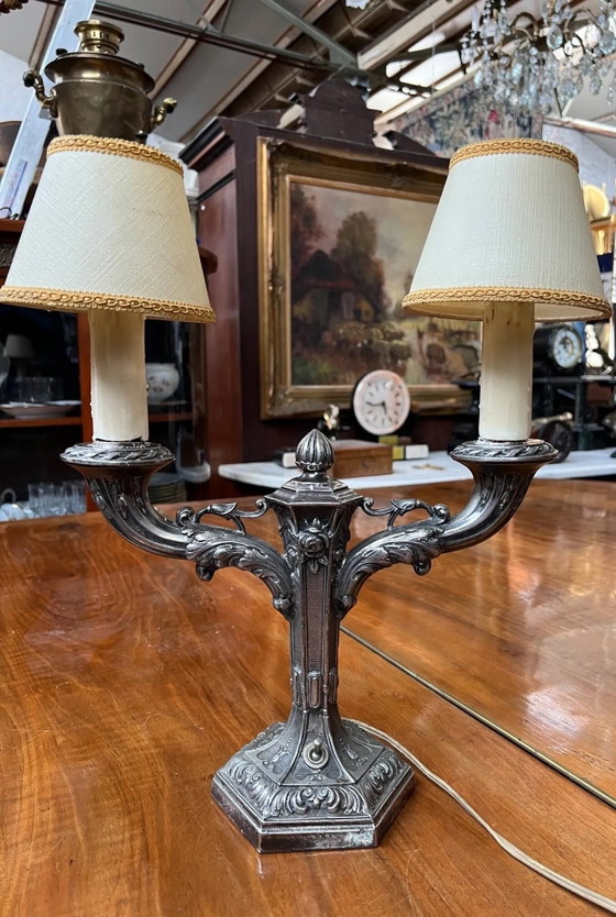 Lampe ancienne L.V. Aronson. – Bronze (photo 3 of 3)