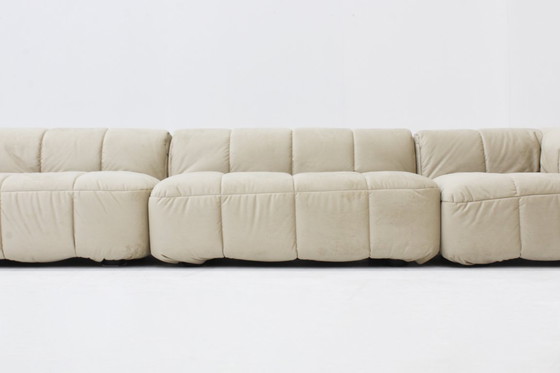 Image 1 of Divano modulare vintage Arflex Strips in velluto beige Cini Boeri