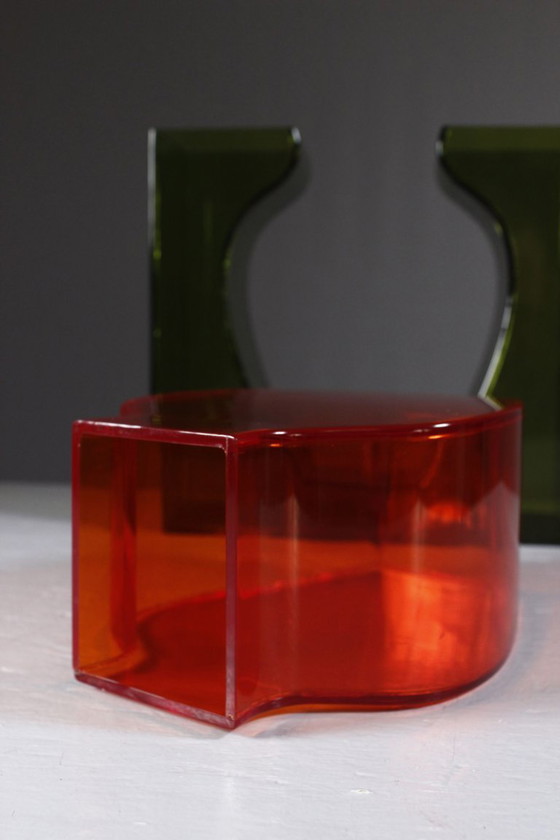 Image 1 of Vaso vintage in acrilico composto da due parti, disegnato da Studio Nova Holland, anni '90.