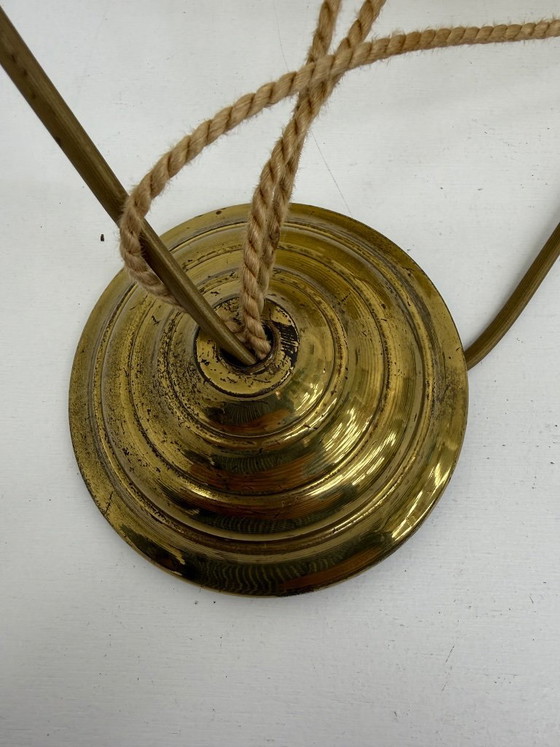 Image 1 of art deco hanglamp marmer glas , 1950s