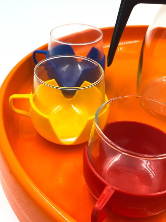 Multicolor Space Age Coffee Service, Table accessories, Glass, Plastic, Orange, Pop Art (photo 7 of 13)