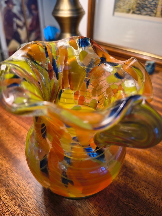 Image 1 of Murano Italy style art glass vase