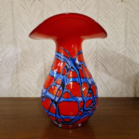 Goldan Talast vintage hand-blown glass vase, Blue (photo 4 of 13)