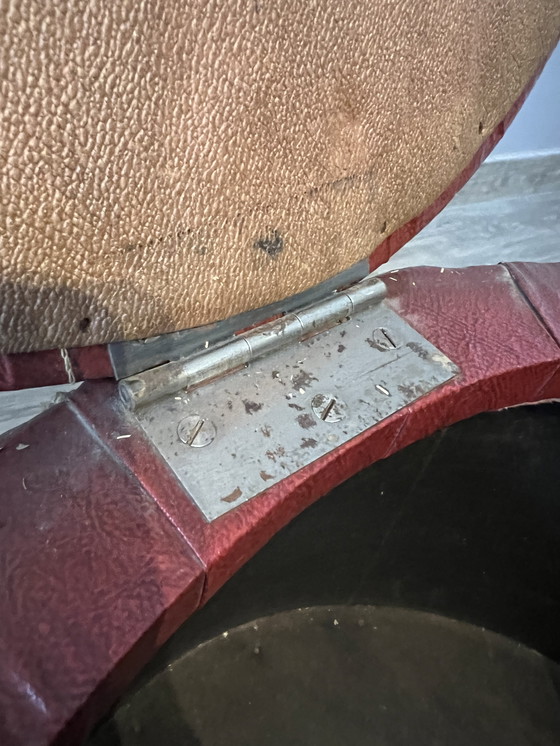 Image 1 of Circo vintage opberg poef zitzetel voetenbank jaren 50 60