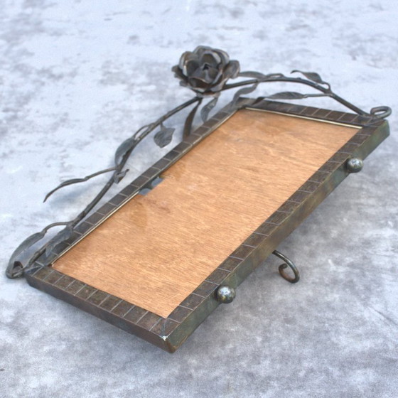 Image 1 of Marco de fotos art déco antiguo en hierro forjado