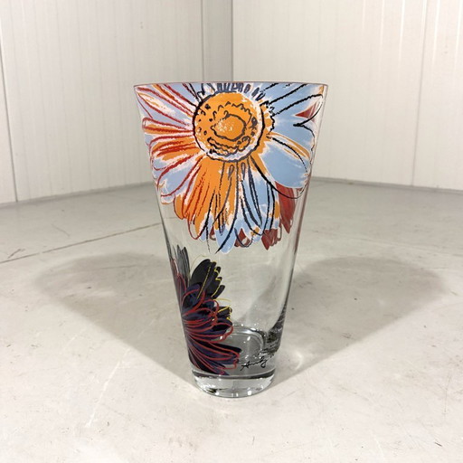 Jarrón de cristal de Andy Warhol para Rosenthal, Alemania, década de 1980