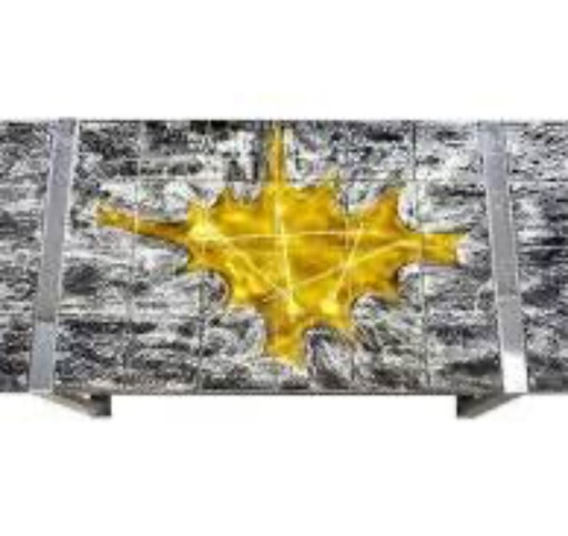 Table basse en céramique des années 1960, signée par l'artiste Jean D'Asti