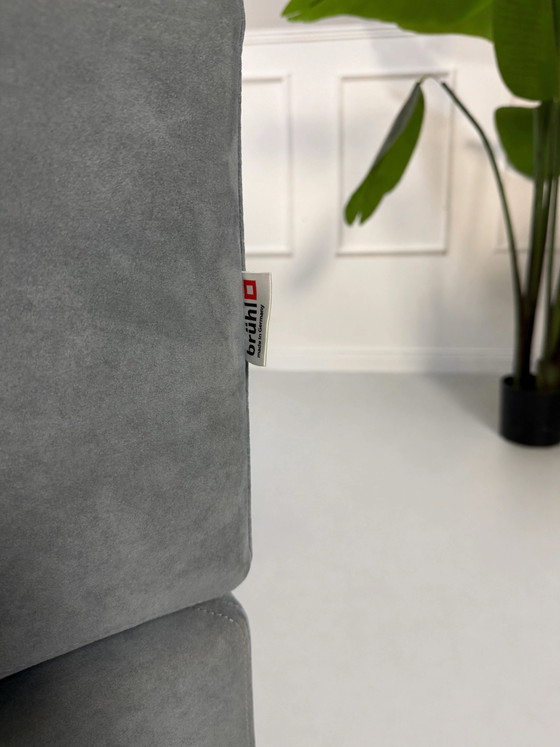 Image 1 of Brühl Alba Designer Sofa Couch Stoff Blau