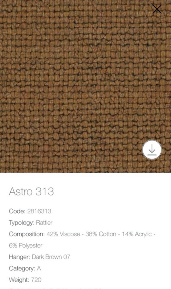 Image 1 of Canapé d'angle Flexform Softdream en tissu Terracotta Astro