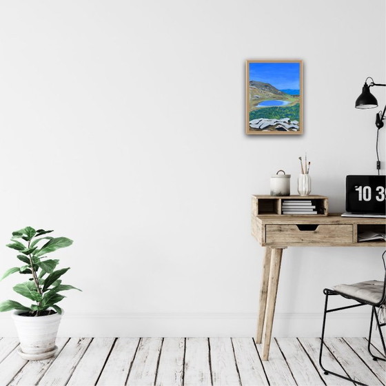 Image 1 of Gouache op natuurlijk papier.  La de Nino - Corsica Formaat 40x30cm