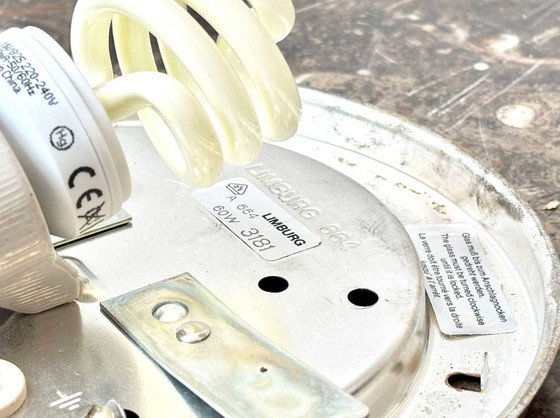 Image 1 of Amber-colored bubble glass wall lamp by Helena Tynell for Limburg, 1960s