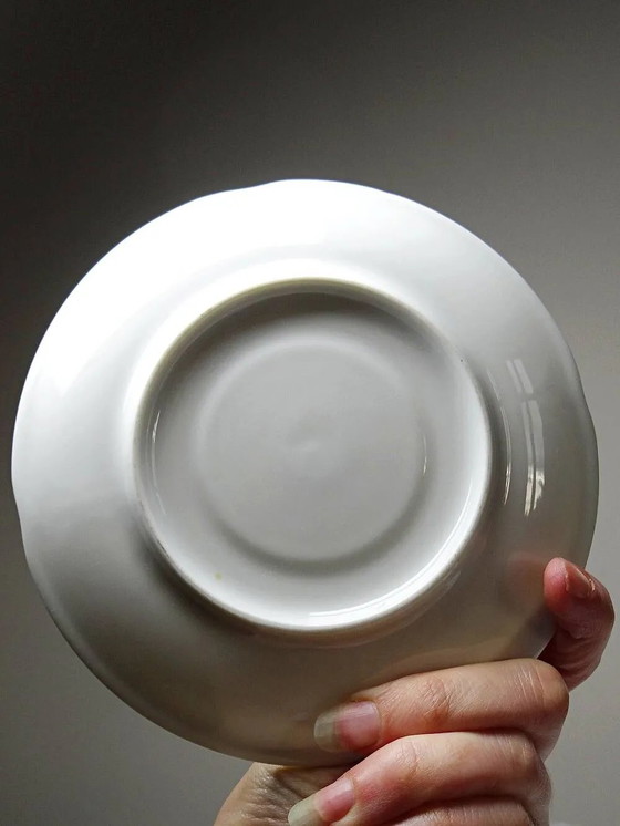 5 Tassen mit zwei Henkeln, Limoges Porzellan Bernardaud "Palm" – Geschirr, Vintage (photo 12 of 13)