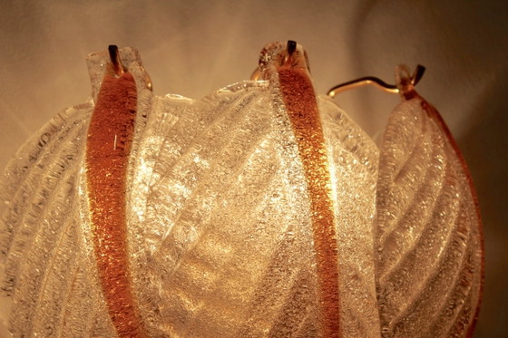 Murano Glass Leaves Wandlamp van A.V. Mazzega, Wandlampen, Messing (foto 3 van 5)