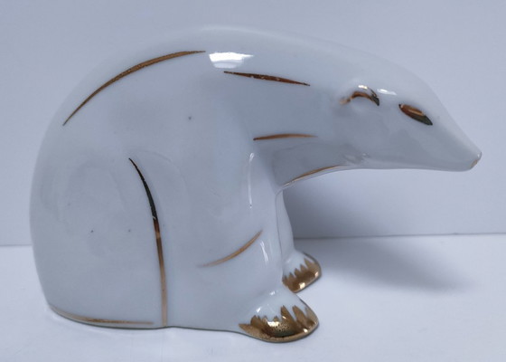 Image 1 of Art Deco polar bear Limoges porcelain