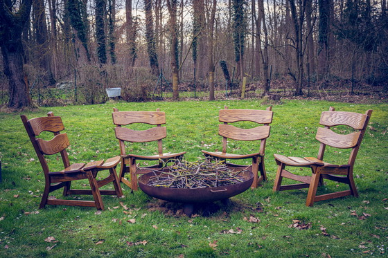 Image 1 of Ensemble de 4 chaises longues par Dittmann & Co pour AWA, Pays-Bas