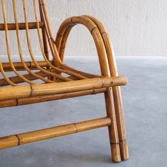 Mid-Century Rattan & Bamboo Two-Seater Lounge Sofa – 2 seaters (photo 16 of 18)