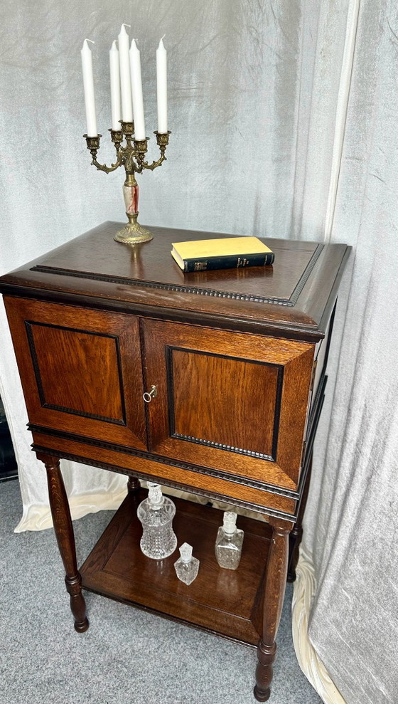 Antico mobile portaposate danese, Rovere, XX secolo, Armadi contenitori, Legno, Marrone (foto 2 di 15)