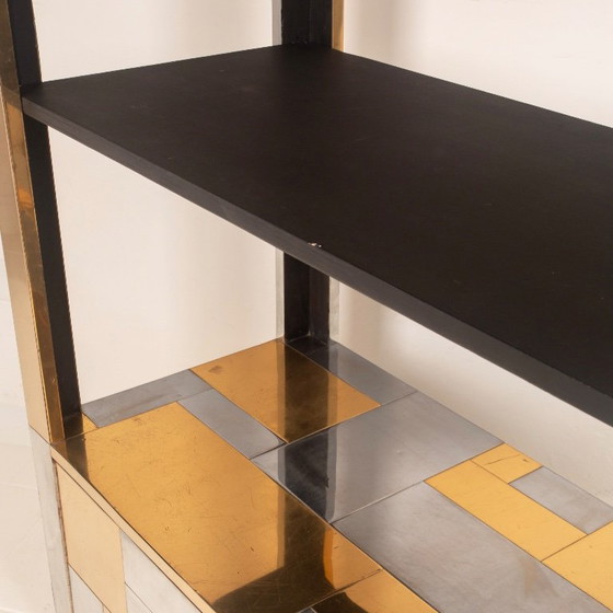 Paul Evans Cityscape Brass and Stainless Steel Bookcase, First Series, 1971 (photo 20 of 29)
