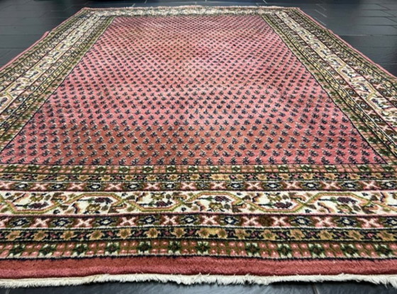 Image 1 of Preciosa alfombra oriental anudada a mano – Sarough Mir (Rosa Antigua / Paisley)