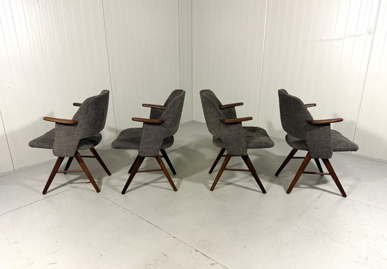 Image 1 of 4 X sillas de comedor Cees Braakman FT30 Pastoe, Países Bajos 1950