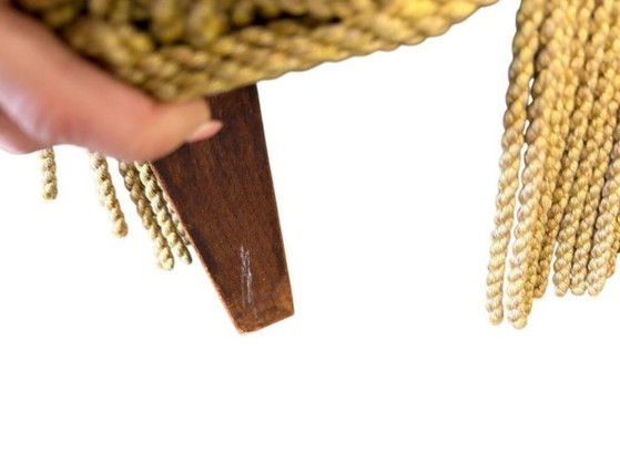 Image 1 of Poltrona/divano/tre posti vintage color giallo ocra con frange