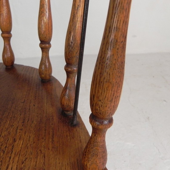 Image 1 of Silla de oficina de roble con sistema de muelles y altura regulable, década de 1930.