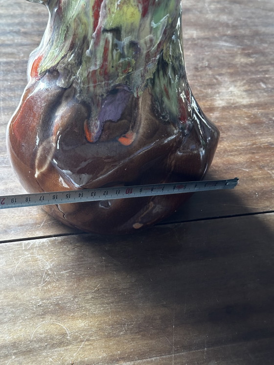 Image 1 of Vintage geglazuurde keramische kan Vallauris H 30 cm