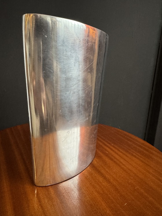 Image 1 of Vaso in alluminio spazzolato degli anni '80
