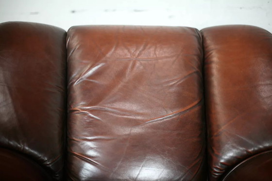 Image 1 of Leren fauteuil en salontafel