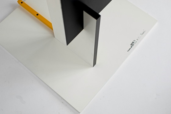 Image 1 of Red-blue chair (without proof) & Schroeder table by Gerrit Rietveld for Cassina, set of 2