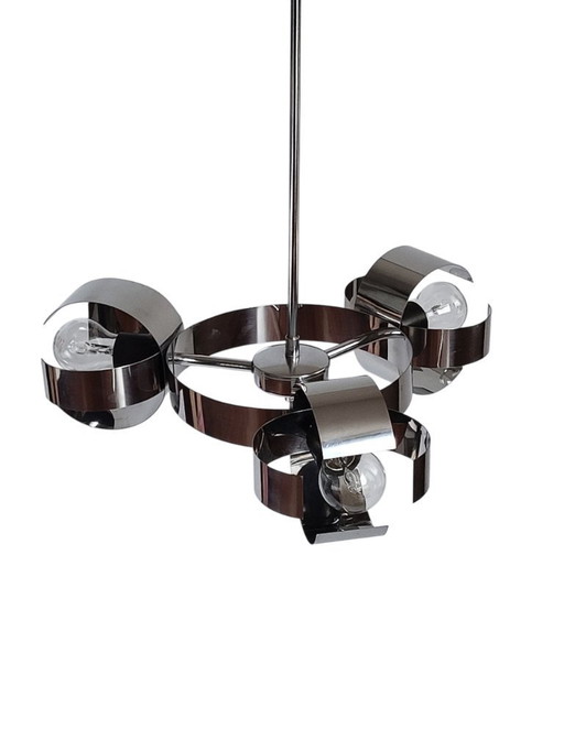 Suspensión cromada de la era espacial de los 70