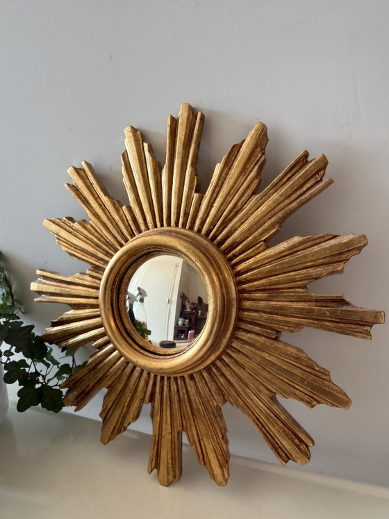 Image 1 of Hollywood Regency Sun Mirror 1970s