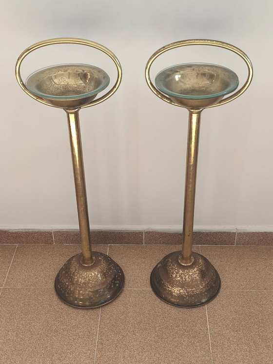 Image 1 of Cendrier de sol style Fontana Arte ..