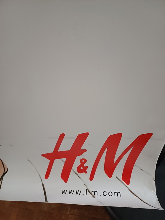 Image 1 of Vintage bus shelter poster Claudia Schiffer for H&M 90's.