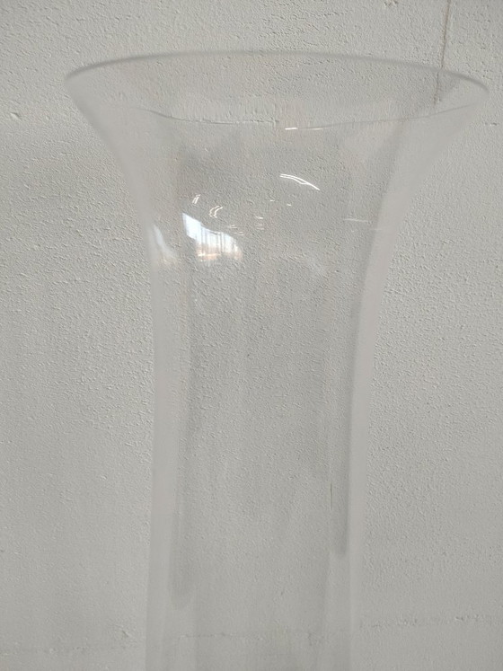 Image 1 of Jarrón alto de cristal para suelo/jarrón de pie de cristal moteado (hecho a mano)